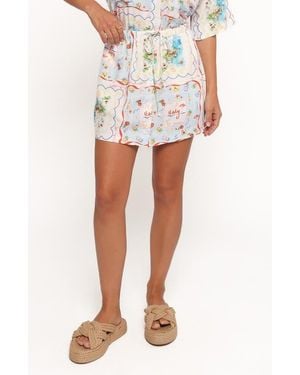 Petal & Pup Abella Print Miniskirt - White