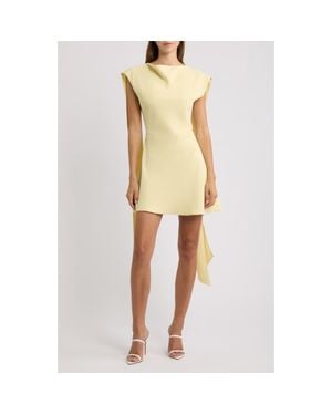 Odd Muse Drape Minidress - Yellow