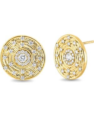 Bony Levy 18K Cleo Natural Diamond Fluted Stud Earrings (Online Trunk Show) - Metallic