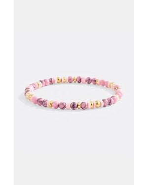 Mint & Lily Stacking Birthstone Beaded Bracelet - Pink