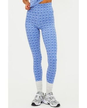 Beach Riot Piper Print Leggings - Blue