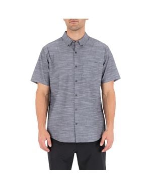 Hurley Icon Stretch Button-Down Shirt - Gray