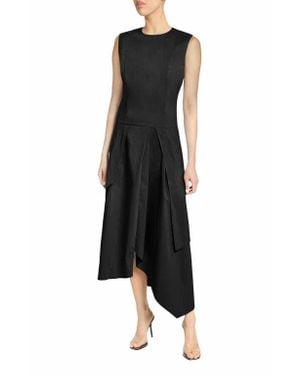 Santorelli Maddy Sleeveless Multi-Panel Asymmetric Dress - Black
