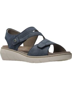 Wolky Ikaria Ankle Strap Platform Wedge Sandal - Blue