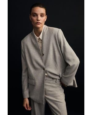 H&M Lapelless Blazer - White