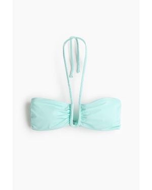 H&M Padded Bandeau Bikini Top - Blue