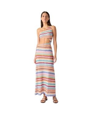 Missoni One-Shoulder Cover-Up - Red