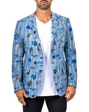 Maceoo Socrates Unconstructed Martyr012 Sport Coat - Blue