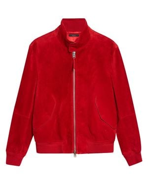 Tom Ford Suede Harrington Jacket - Red