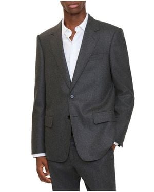 Burberry Wool Flannel Tailored Jacket - Gray