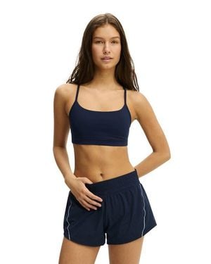 Cotton On Active 365 Keyhole Crop - Blue