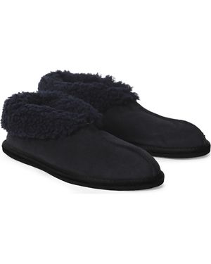 Celtic & Co. British Shearling Bootee Slippers - Black