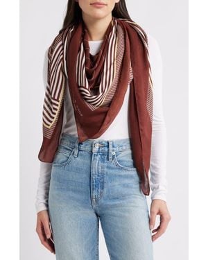 Rag & Bone Pinstripe Square Scarf - Blue