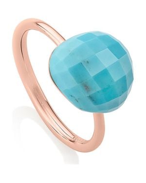 Monica Vinader Nura Pebble Stacking Ring - Blue