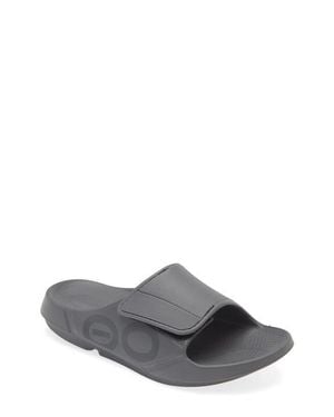 OOFOS Ooaah Sport Flex Slide Sandal - Gray