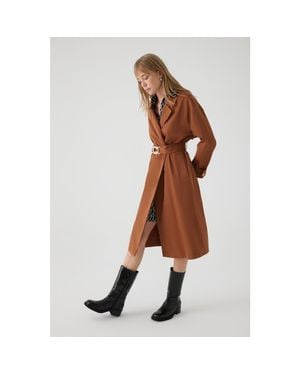 Exquise Aisha Belted Trenchcoat - Brown
