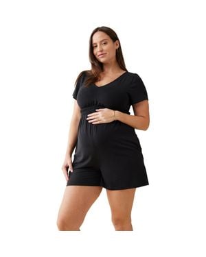 Ingrid & Isabel The Knit Maternity Romper Jumpsuit - Black