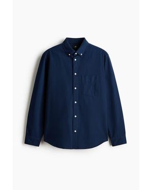 H&M Regular Fit Oxford Shirt - Blue