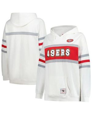 Mitchell & Ness San Francisco 49Ers Plus Size Head Coach Throwback Pullover Hoodie - White
