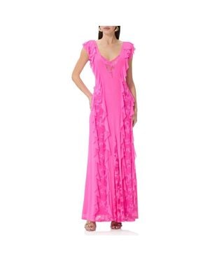 AFRM Trista Ruffle Sleeveless Dress - Pink