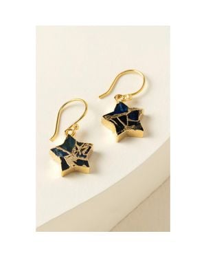 Uncommon Goods Reach For The Stars Mosaic Stone Earrings - Metallic