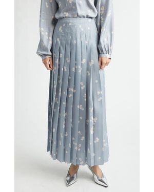 Altuzarra Monti Floral Pleated Skirt - Blue