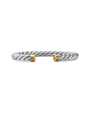 David Yurman Cable Cuff Bracelet With 18K & Semiprecious Stone - Multicolor
