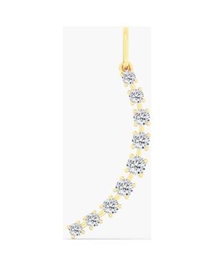 Everlee Orbit Moon Lab Diamond Pendant - Metallic