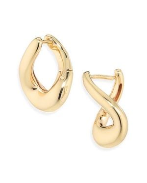 Astrid & Miyu Molten Hoop Earrings - Metallic