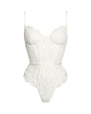 Kilo Brava Lace Underwire Bodysuit - White