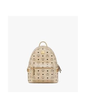 MCM Small Stark Side Studs Backpack - White