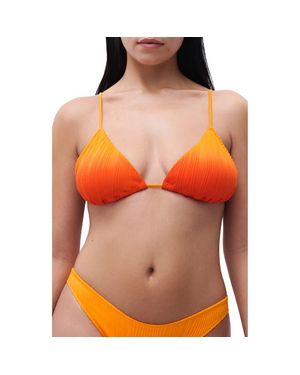 Chantelle Pulp Jacquard Triangle Bikini Top - Orange