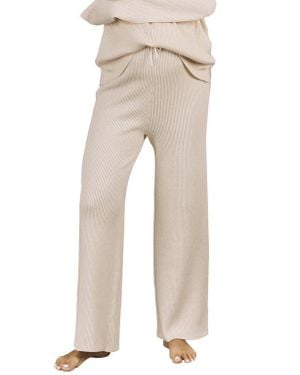 ANGEL MATERNITY Rib Drawstring Maternity Pants - Natural