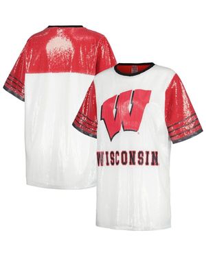 Gameday Couture Wisconsin Badgers Chic Full Sequin Jersey Dress - Red