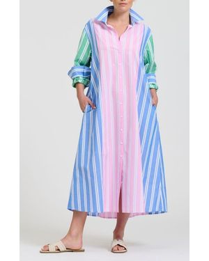 SHIRTY Bijou Cotton Shirtdress - Blue