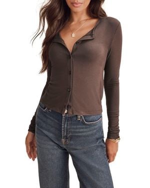 Splendid Cardigan Top - Black