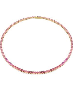 Swarovski Matrix Tennis Necklace - Red