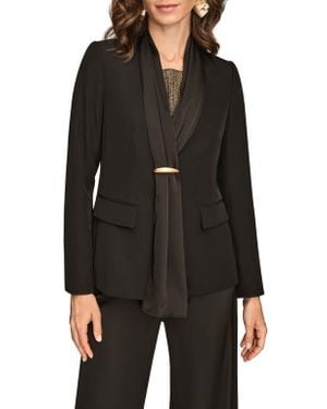 Donna Karan Mixed Media Jacket - Black