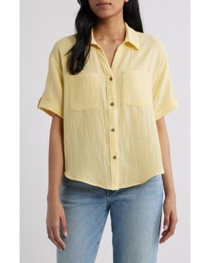 Beach Lunch Lounge River Gauze Shirt - Yellow