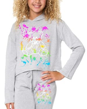 Malibu Sugar Crop Sweatshirt With Screen - Gray