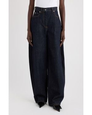 Jacquemus Le De-Nîmes Ovalo Wide Leg Jeans - Blue