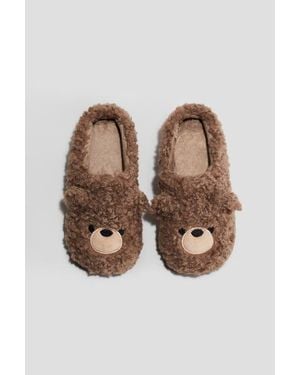H&M Teddy Slippers - Brown