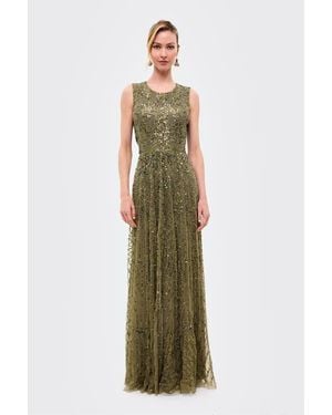Beauut Embellished Sequins Back Satin Bow - Green