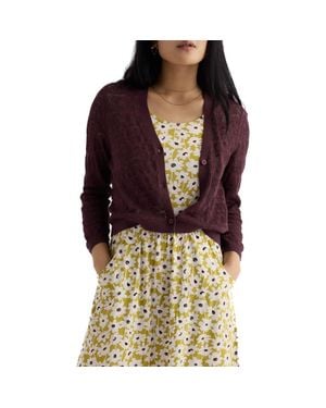 Seasalt Cornwall Sweet Day Pointelle Organic Cotton Cardigan - Multicolor