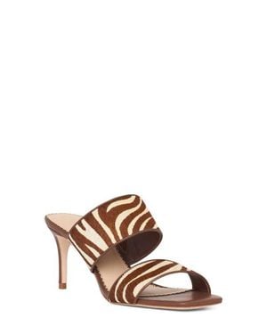 Cinq À Sept Sutton Zebra Haircalf Slide Sandal - Multicolor