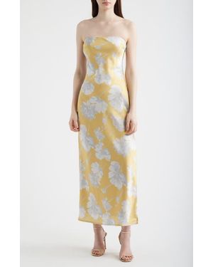 Lulus Whitney Strapless Satin Cocktail Dress - Metallic