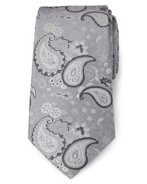 Cufflinks Inc. Paisley Silk Tie - Gray