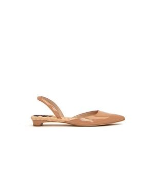 Aera Jackie Vegan Slingback Flat Sandal - White