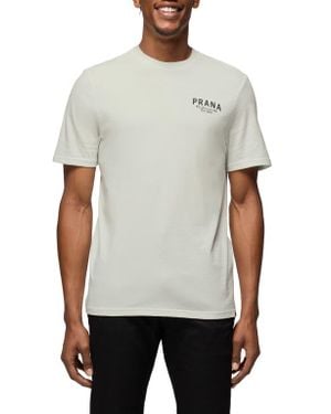 Prana Past & Present Organic Cotton Graphic T-Shirt - White