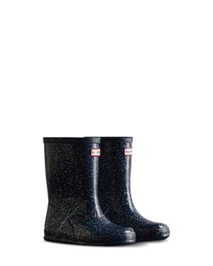 HUNTER Kids' Original First Classic Glitter Rain Boot - Black